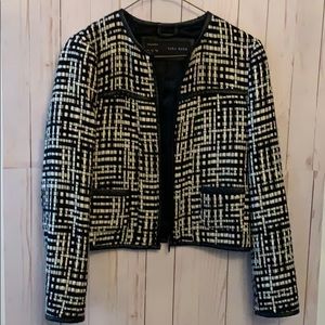 ZARA Black and White Blazer